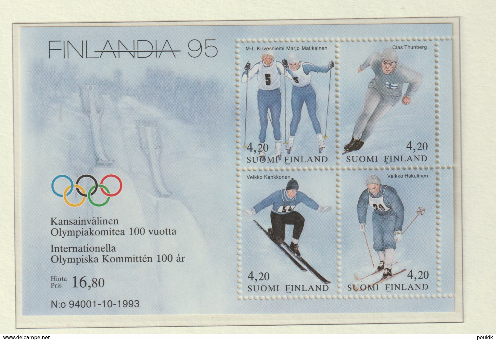 Finland 1994 Centenary Of The International Olympic Committee Souvenir Sheet MNH/** (M5) - Other & Unclassified