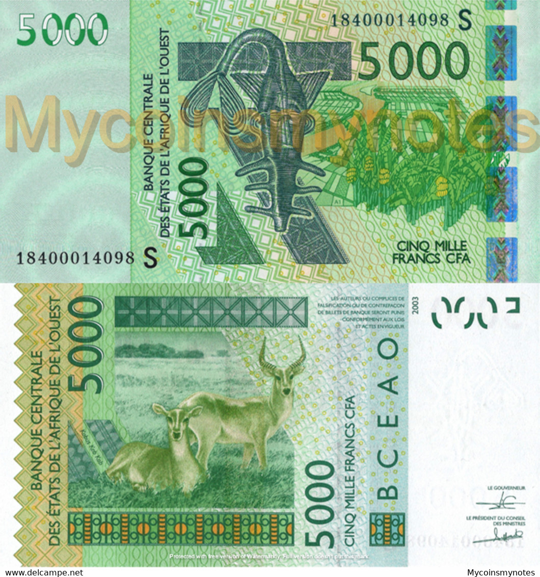 WEST AFRICAN STATES, GUINÉ BISSAU, 5000, 2018, Code S, PNew (Not Yet In Catalog), UNC - West African States