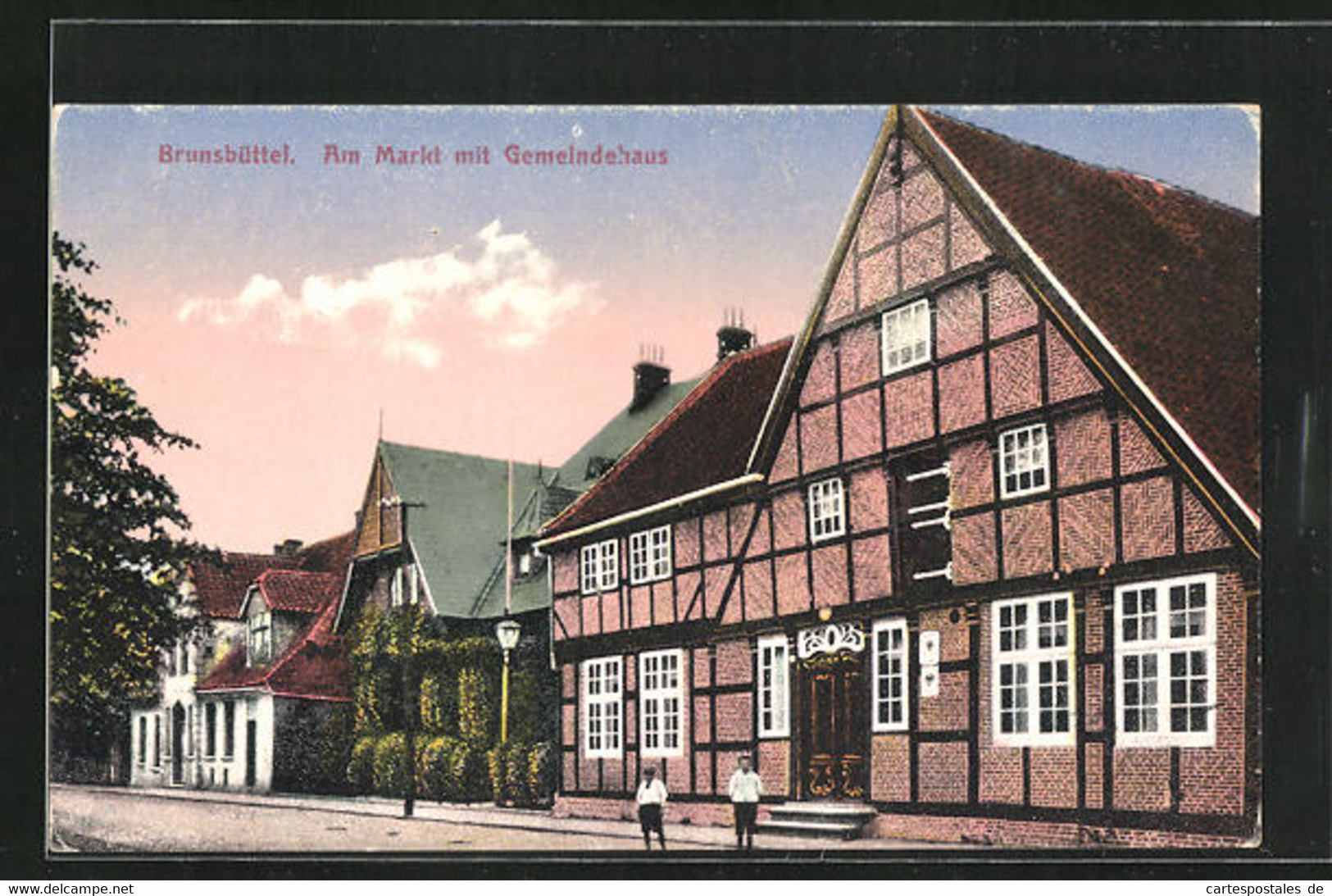 AK Brunsbüttel, Am Markt Mit Gemeindehaus - Brunsbüttel