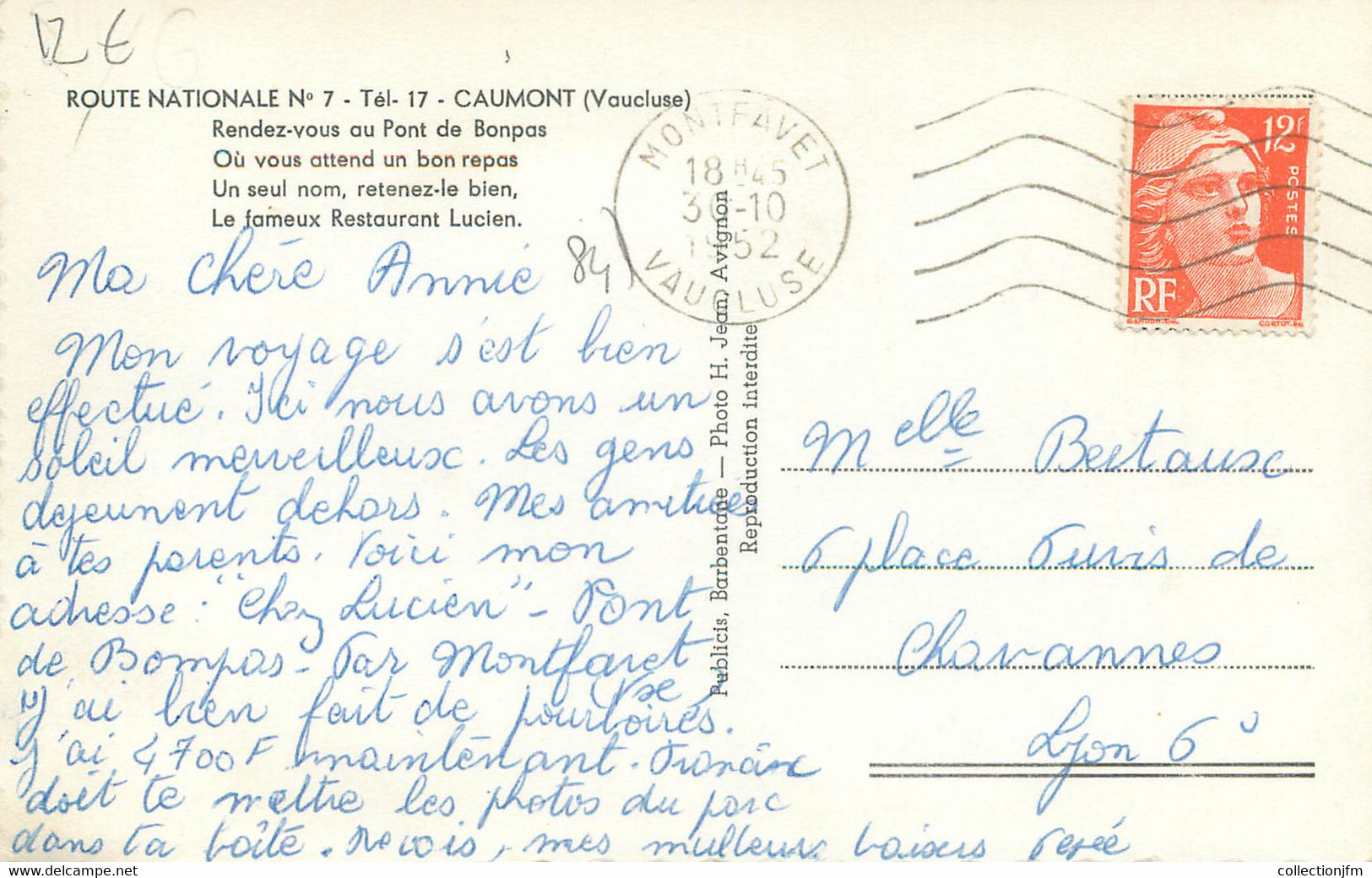 CPA FRANCE 84 "Caumont, Route Nationale N°7" - Caumont Sur Durance