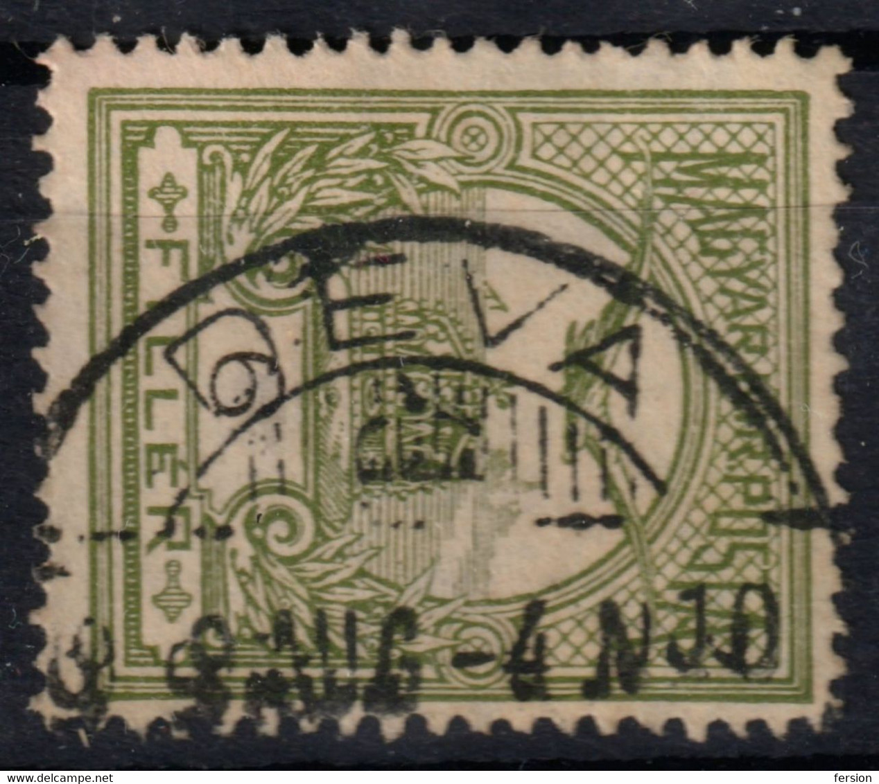 DÉVA DEVA Postmark / TURUL Crown 1910's Hungary Romania Transylvania Hunyad County KuK - 6 Fill - Transylvania