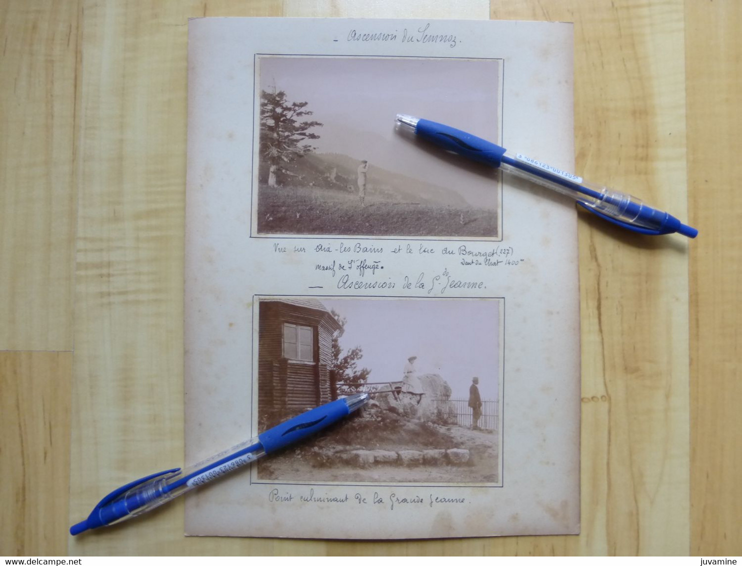 74 ASCENSION DU SEMNOZ Et De La Grande JEANNE 1893 POINT CULMINANT DE LA GRANDE JEANNE-  2 PHOTOGRAPHIES ANNECY - Ancianas (antes De 1900)