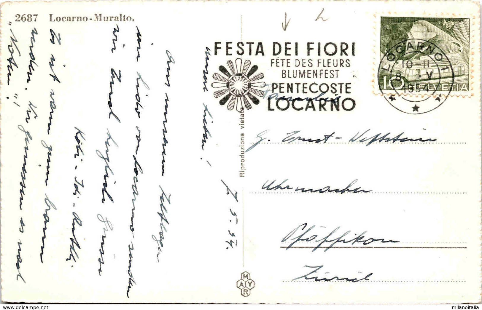 Locarno - Muralto (2687) * 8. 5. 1954 - Muralto