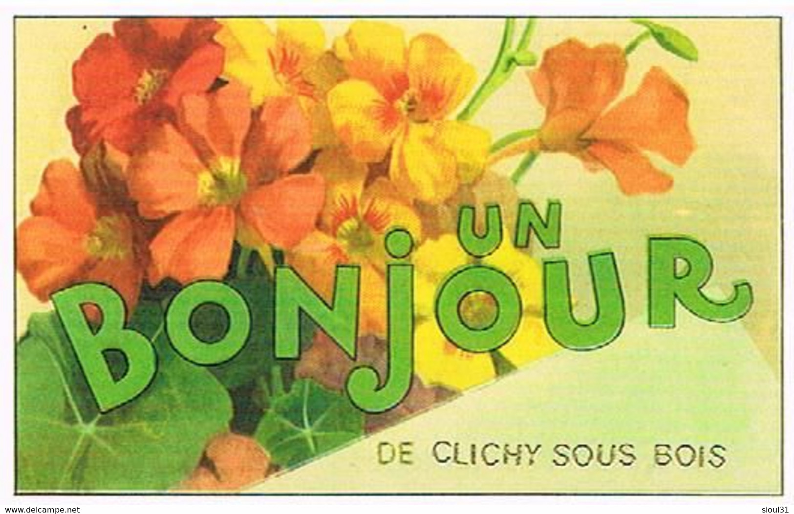 93 UN BONJOUR  DE  CLICHY  SOUS  BOIS  CPM  TBE  VR1171 - Clichy Sous Bois