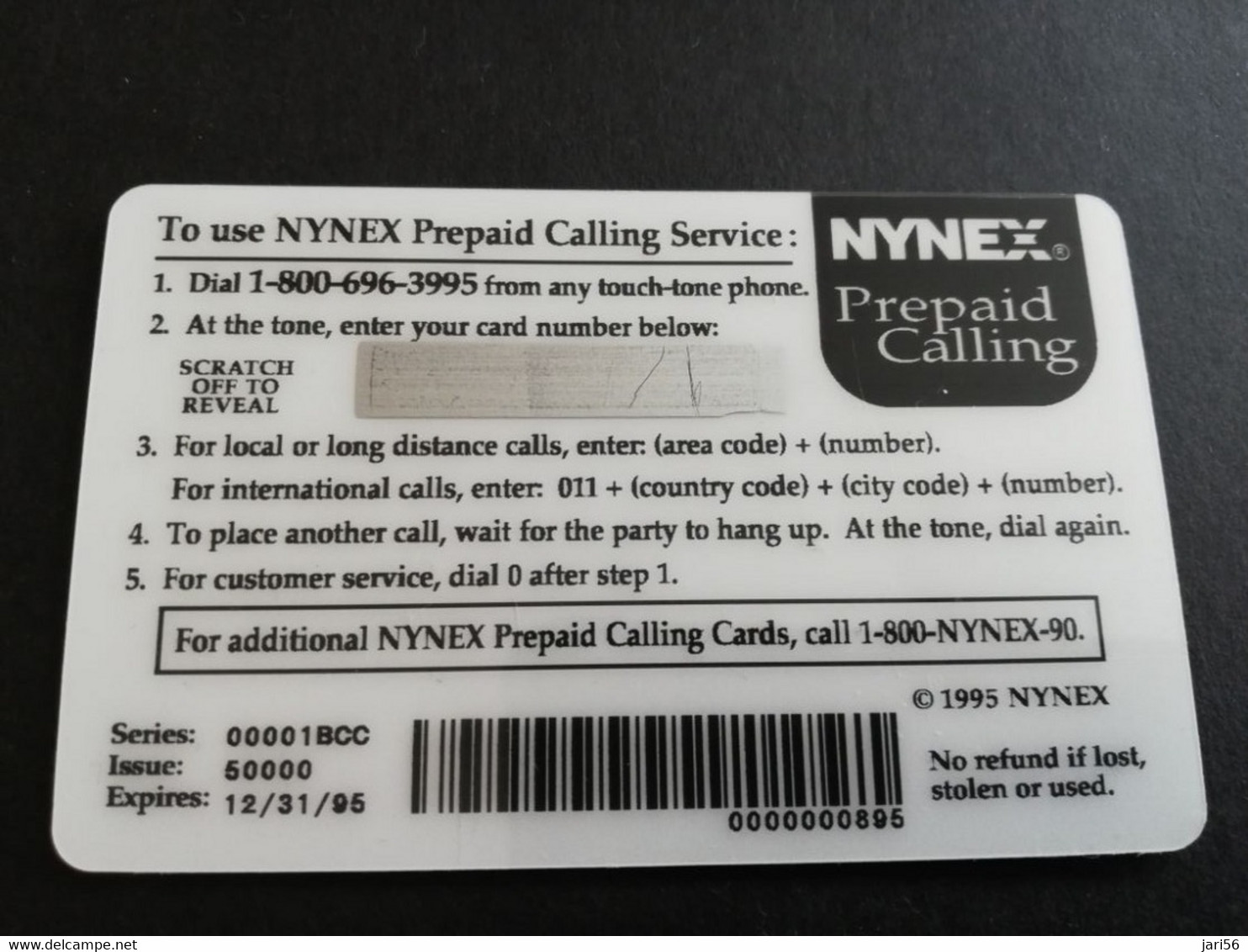 UNITED STATES/ NYNEX  PREPAID CARD  $5,-    MINT    ** 5513** - AT&T