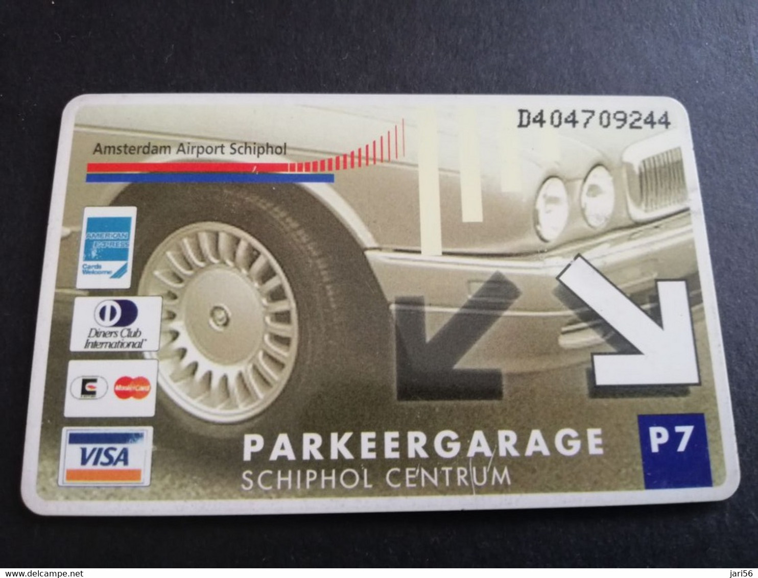 NETHERLANDS  CHIPCARD    PARKING GARAGE /SCHIPHOL AIRPORT /CENTRUM   CRD 176  HFL 5,00  MINT CARD    ** 5521** - Sin Clasificación