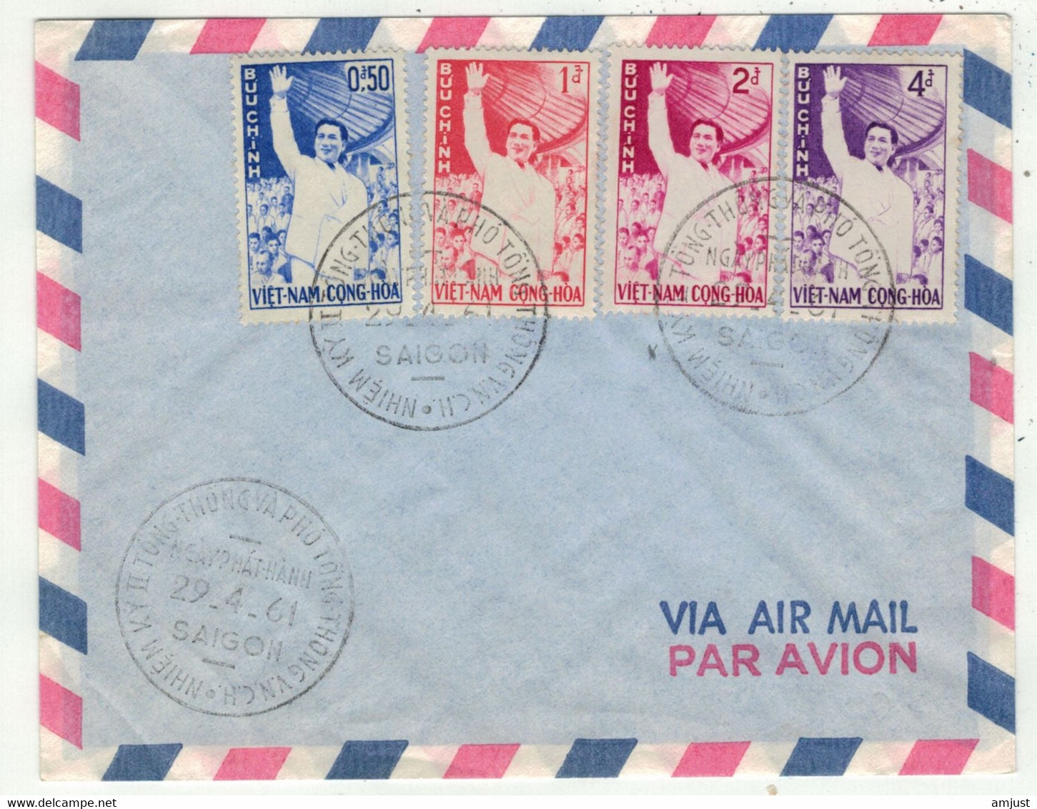 Viêt-Nam // Vietnam //  Lettre FDC 1er Jour  29/4/1961 - Vietnam