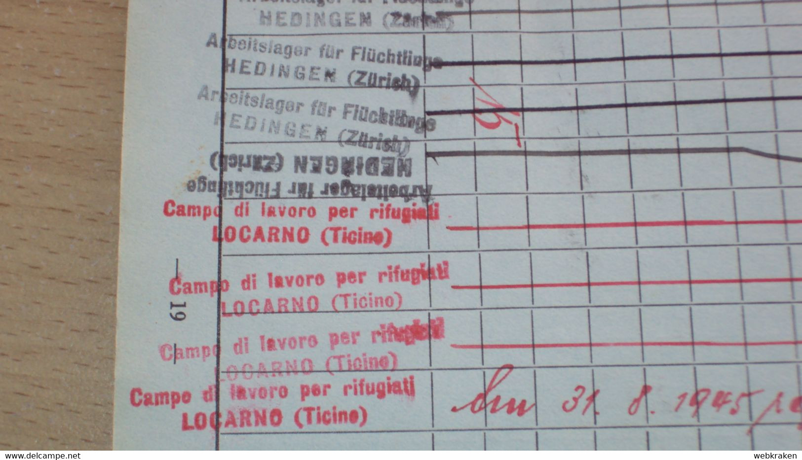 SVIZZERA EBREI LIBRETTO PER RIFUGIATI CAMPO DI RACCOLTA E DI LAVORO HEDINGEN ZURIGO LOCARNO ECC RARO - Documents Historiques