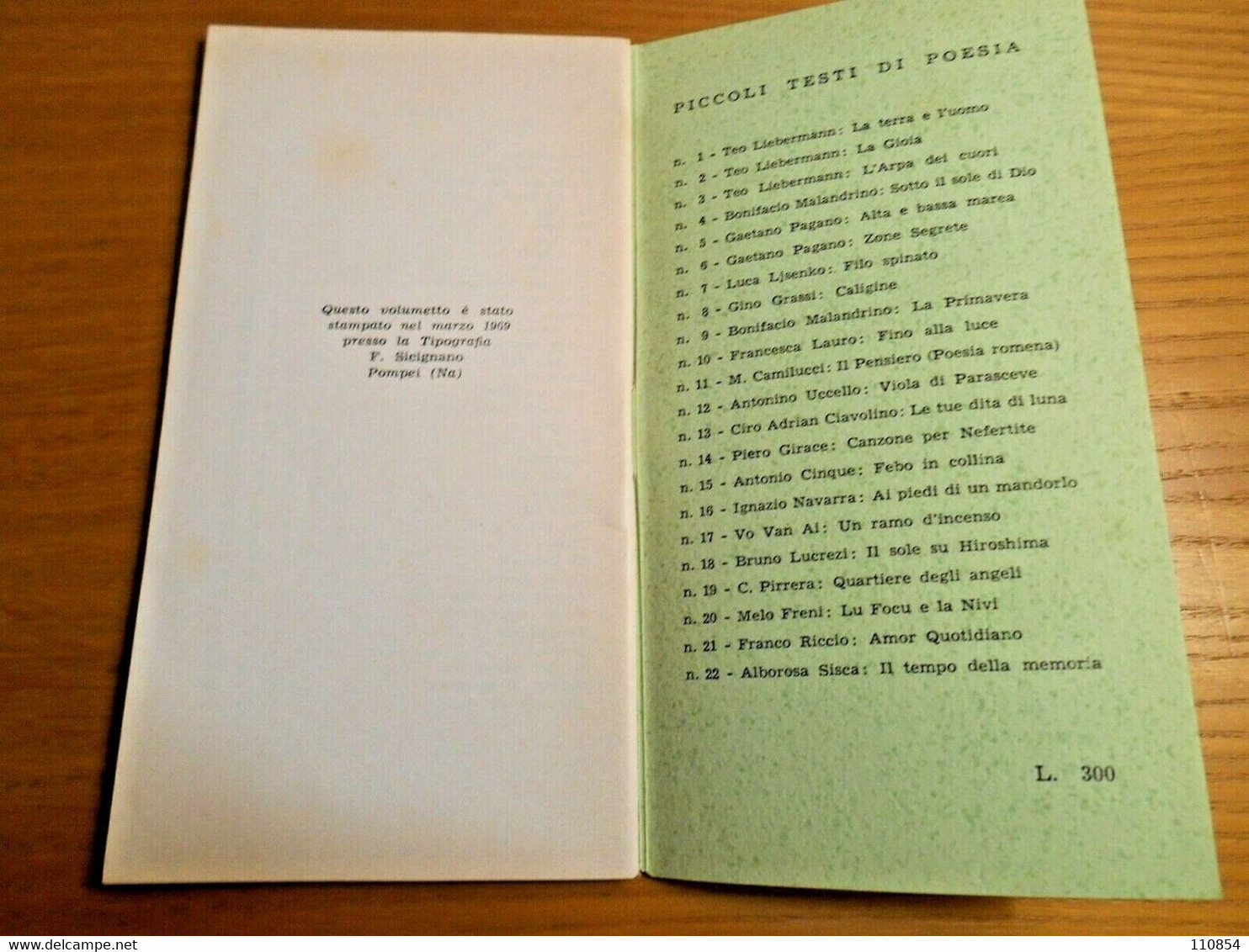 Poesia - Albarosa Sisca - Il Tempo Della Memoria - "Isola D'Oro" Pompei 1969- - Poésie