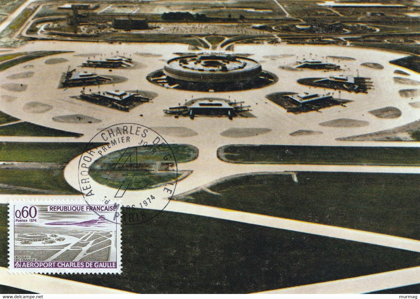 FRANCE - Carte Maximum - N° 875 - Aéroport Charles De Gaulle - Tb N° 1787 - 1976 - 1970-1979