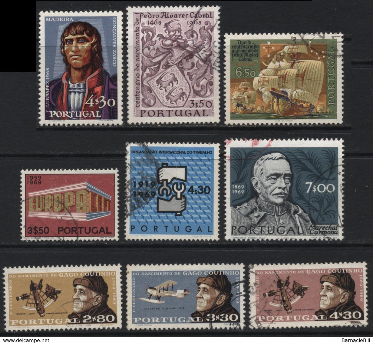 Portugal (36) 1968 - 1970 9 Different Stamps. Mint And Used. - Andere & Zonder Classificatie