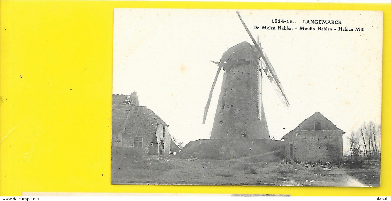LANGEMARCK Molen Moulin Mill Héblen (Le Deley) Belgique - Langemark-Poelkapelle