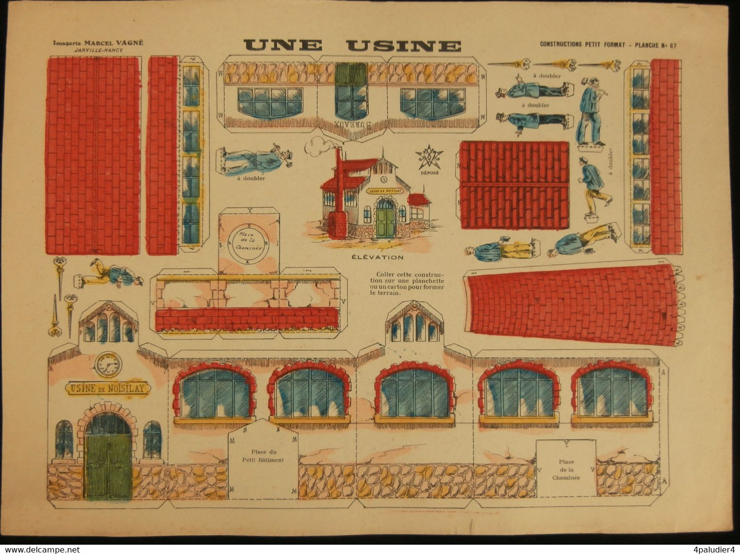 ( Enfantina Découpage Diorama) UNE USINE   Imagerie Marcel VAGNÉ JARVILLE NANCY Planche N°67 - Collections