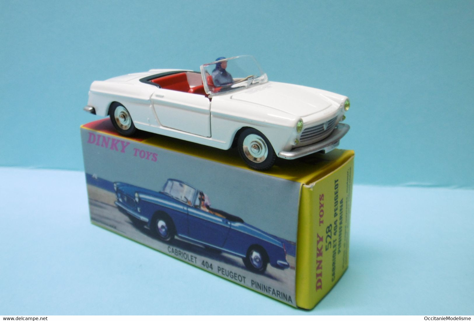 Dinky Toys / Atlas - PEUGEOT 404 Cabriolet Pininfarina Blanc Réf. 528 Neuf NBO 1/43 - Dinky