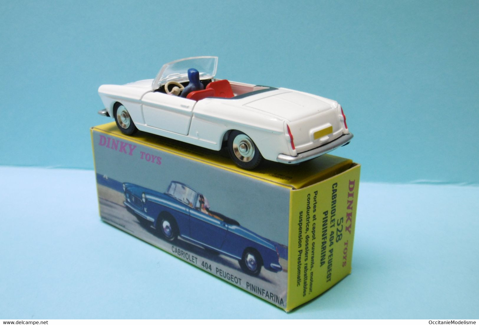 Dinky Toys / Atlas - PEUGEOT 404 Cabriolet Pininfarina Blanc Réf. 528 Neuf NBO 1/43 - Dinky