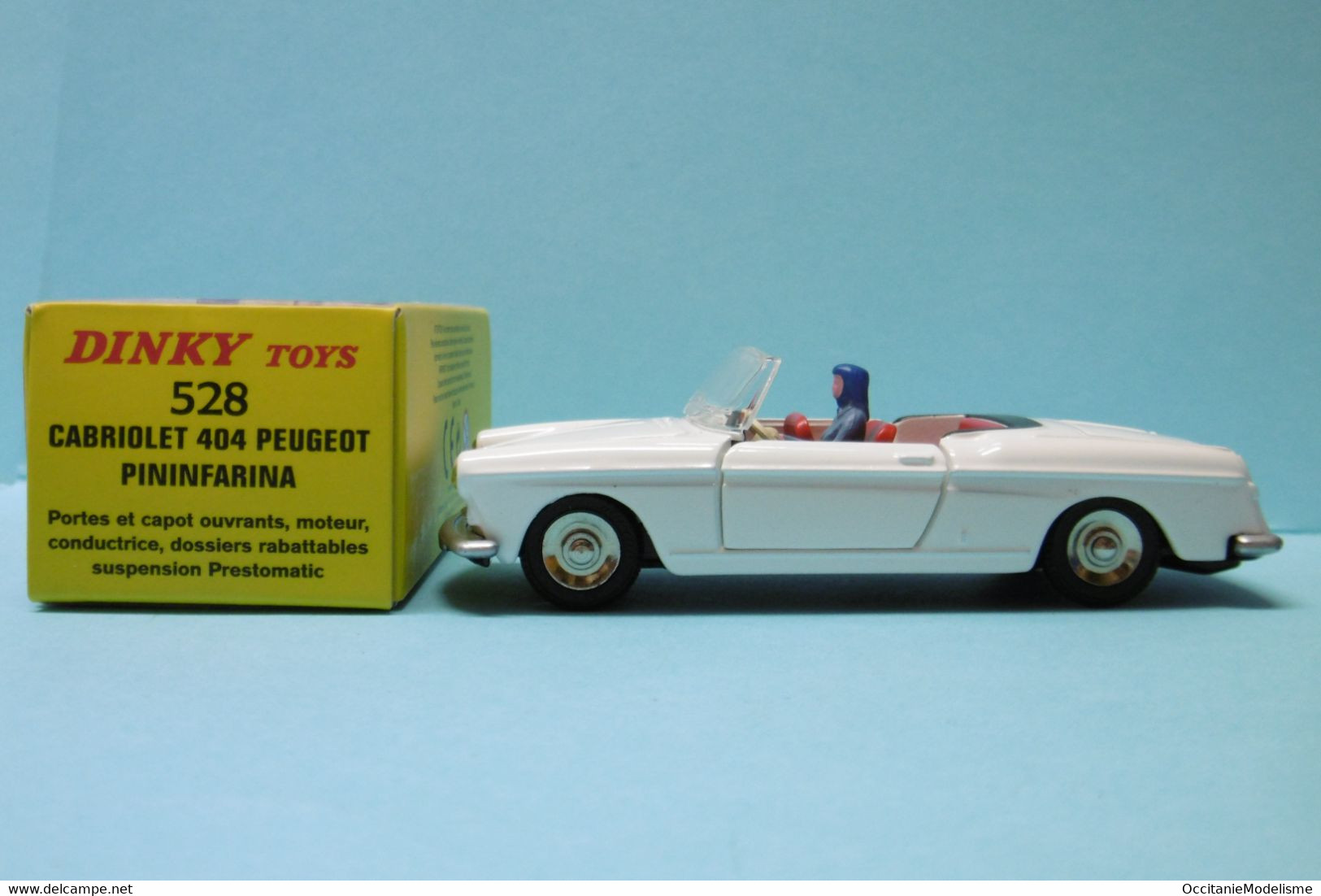 Dinky Toys / Atlas - PEUGEOT 404 Cabriolet Pininfarina Blanc Réf. 528 Neuf NBO 1/43 - Dinky