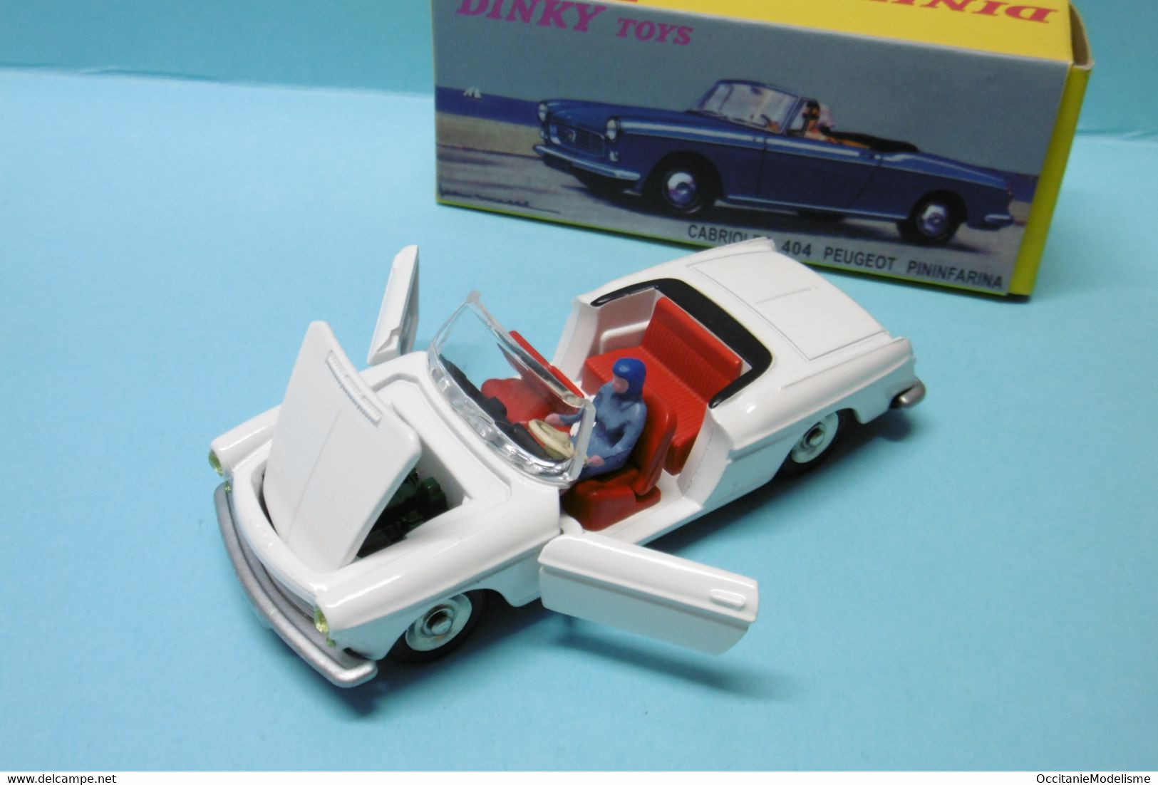 Dinky Toys / Atlas - PEUGEOT 404 Cabriolet Pininfarina Blanc Réf. 528 Neuf NBO 1/43 - Dinky