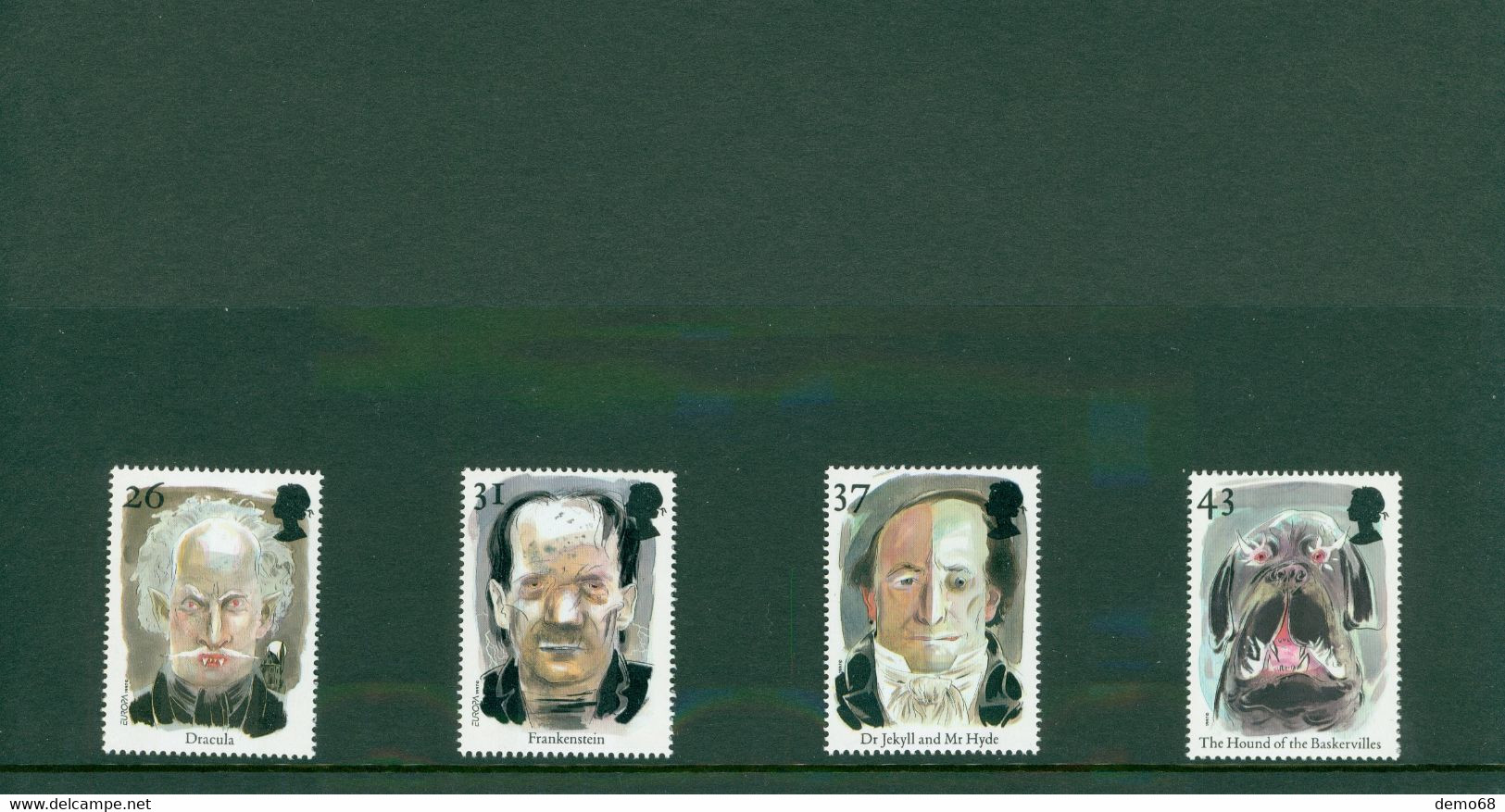 Stamp Timbre England Great Britain British Tales Of Terror Dracula Dr Jeckyll Frankenst. GB New 4 Royal Mail Mint Stamps - Collezioni