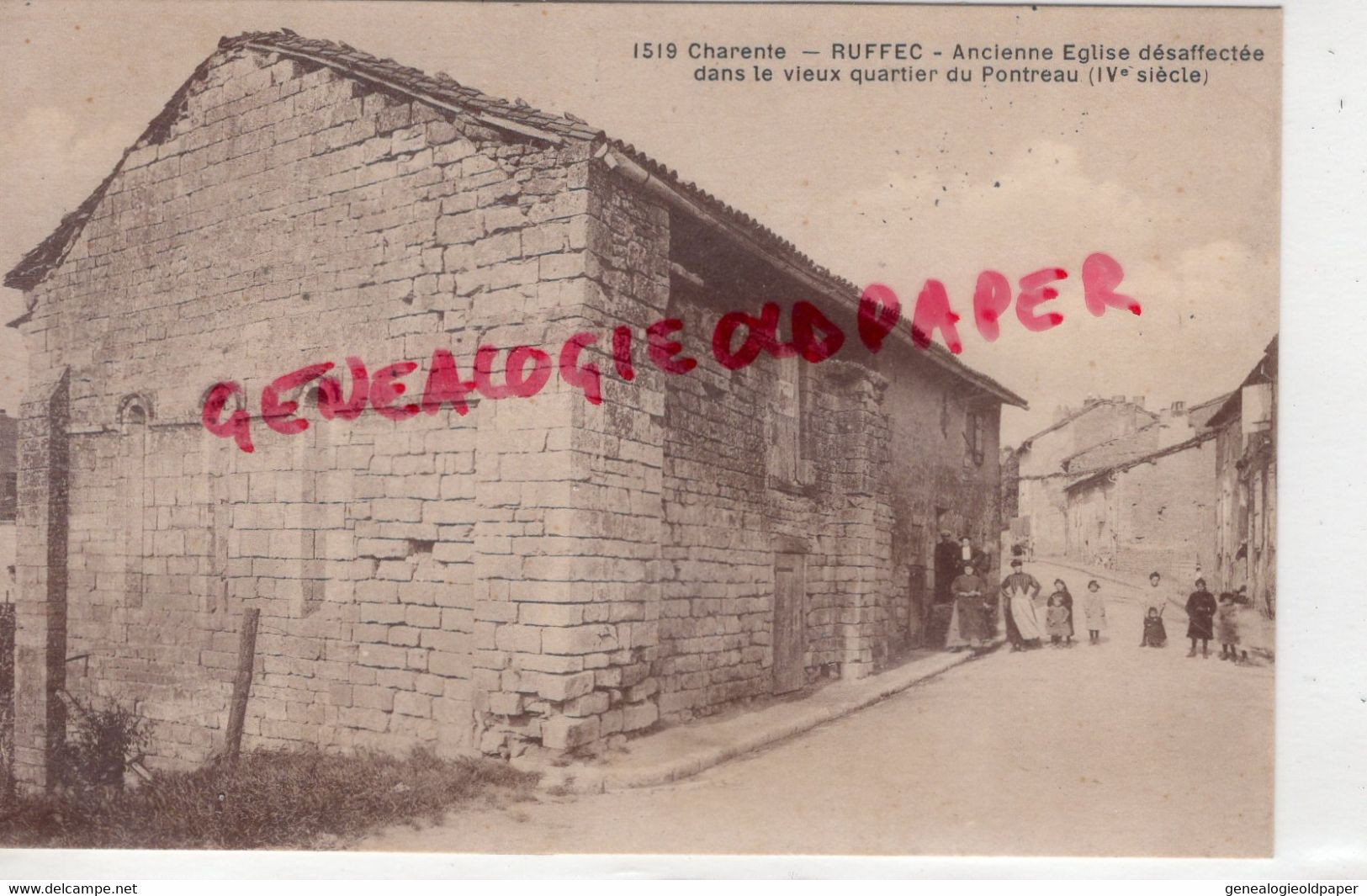 16- RUFFEC - ANCIENNE EGLISE DESAFFECTEE DANS LE VIEUX QUARTIER DU PONTREAU -EDITEUR BRAUN ROYAN N° 1519 - Ruffec