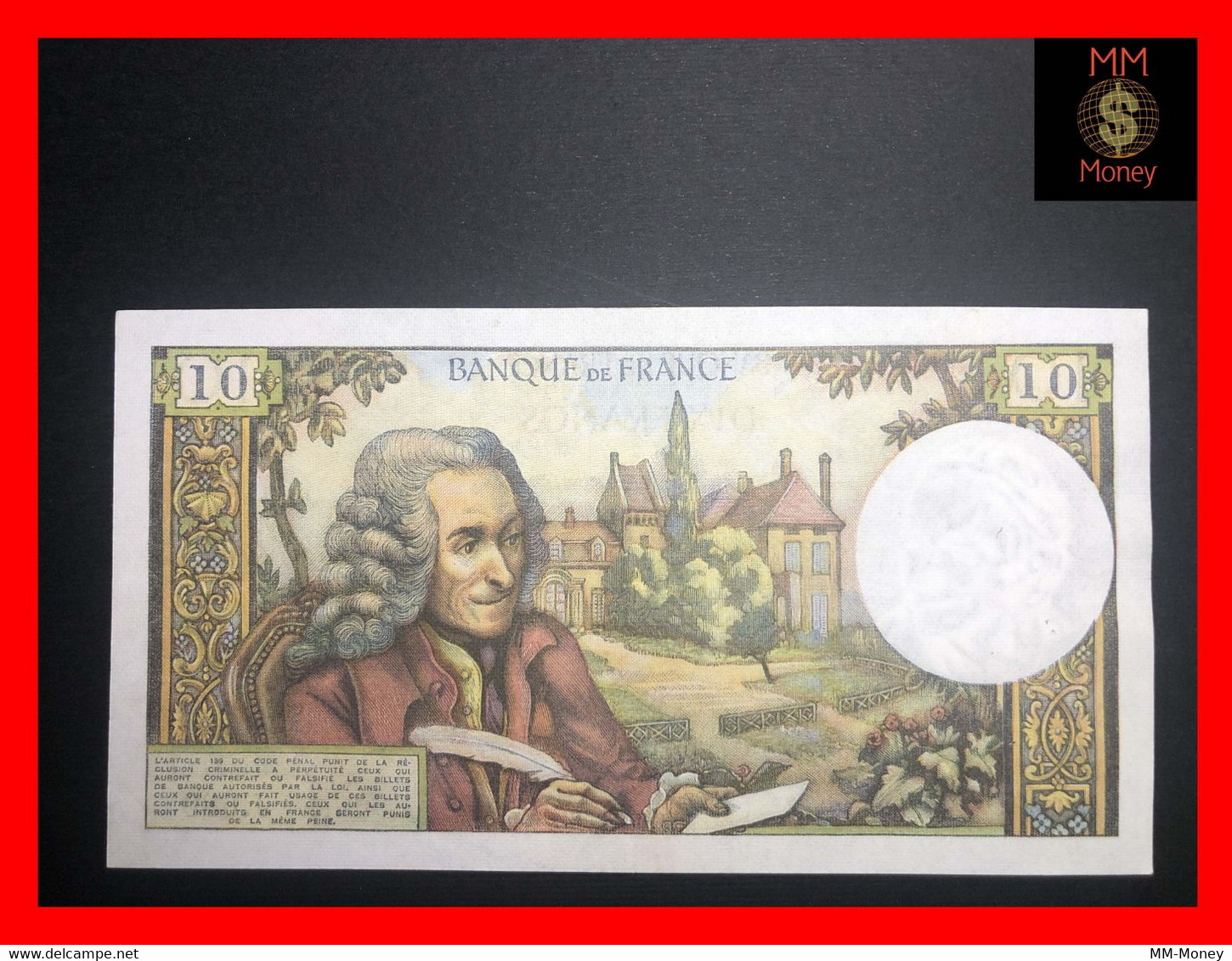 France 10 Francs  3.6.1971  P. 150  P.hs.     XF - 10 F 1963-1973 ''Voltaire''