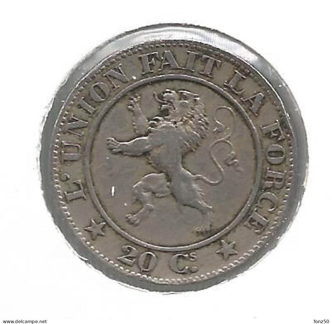 LEOPOLD I * 20 Centiem 1861 * Z.Fraai * Nr 10550 - 20 Cent