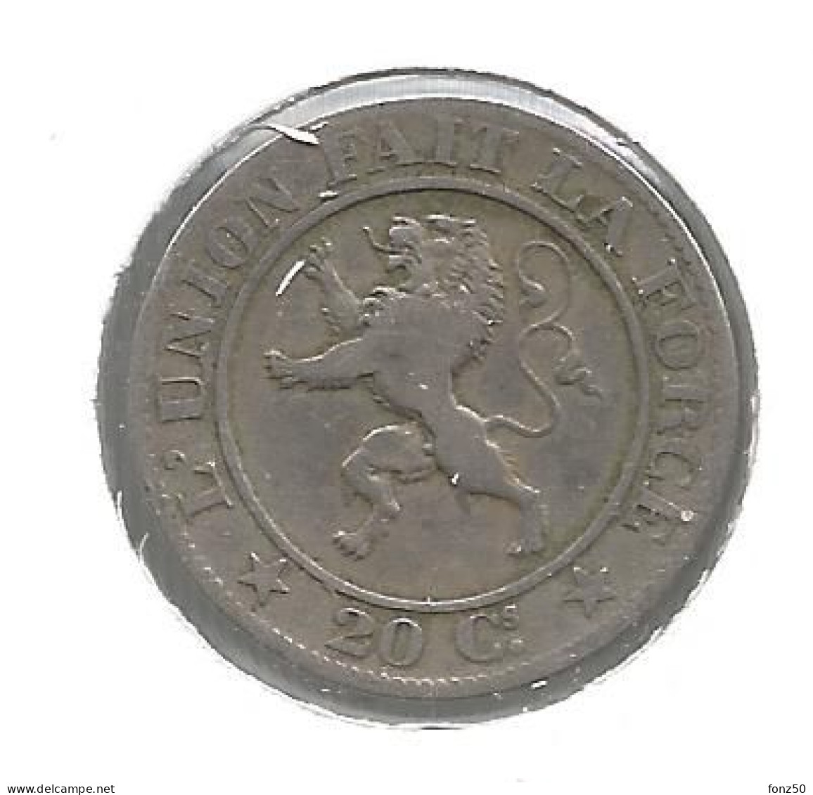 LEOPOLD I * 20 Centiem 1861 * Z.Fraai * Nr 10551 - 20 Centimes