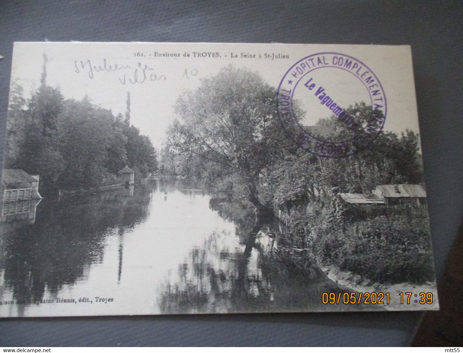 Troyes Hopital Temporaire 6 Cachet Franchise Postale Guerre 14.18 - WW I