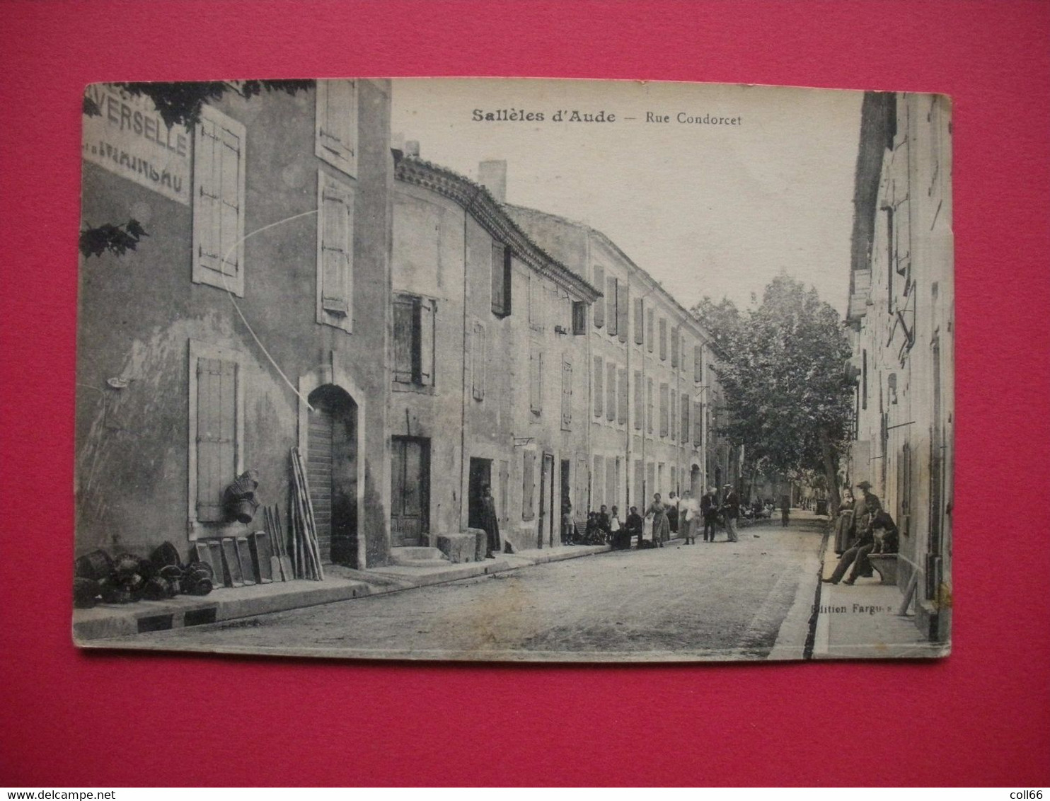 11 Sallèles D'Aude 1917 Rue Condorcet TB Animée éditeur Edition Fargues Dos Scanné - Salleles D'Aude