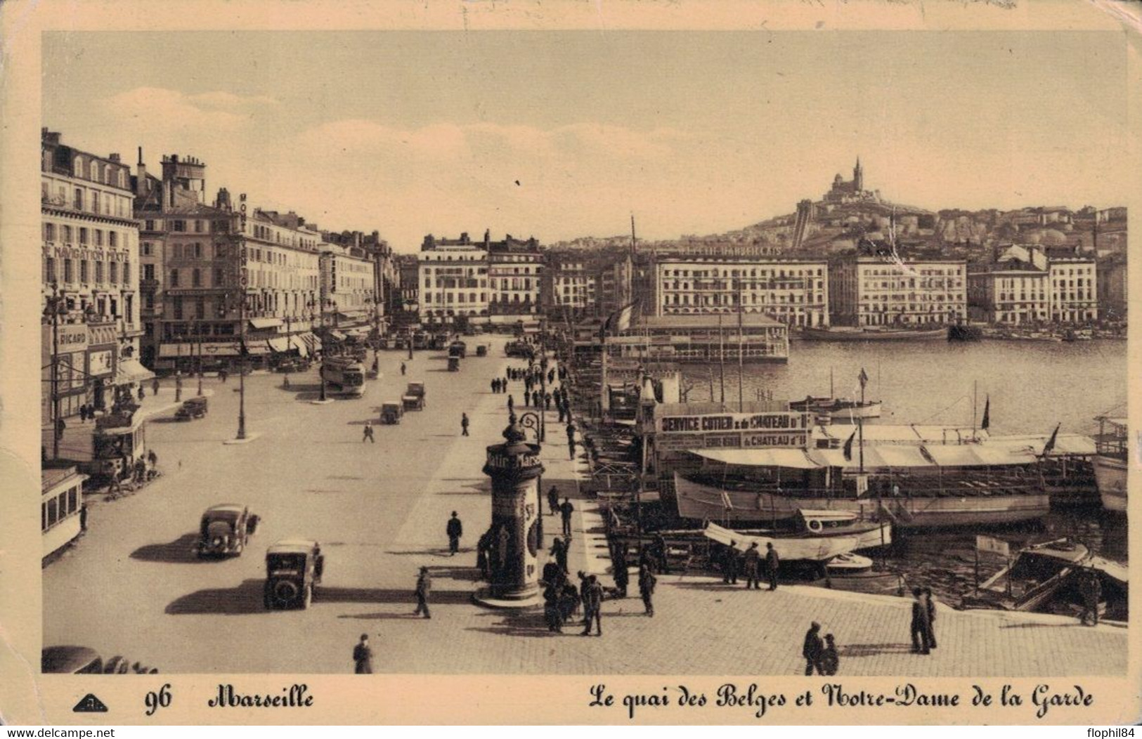 GRANDE BRETAGNE - CACHET - PAQUEBOT - PORT SAID - CARTE POSTALE VUE DE MARSEILLE POUR LONDRES. - Marcofilie