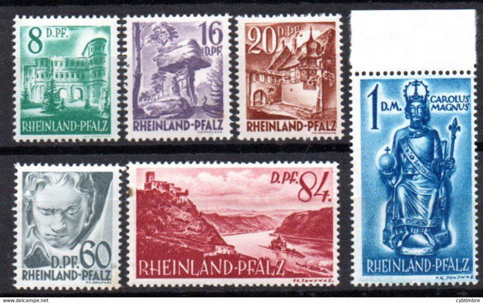 Allemagne Rheinland: Yvert N° 24/29**; MNH - Rhine-Palatinate