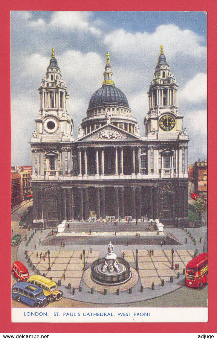 LONDON ST. PAUL'S CATHEDRAL, West Front * Recto-Verso - St. Paul's Cathedral