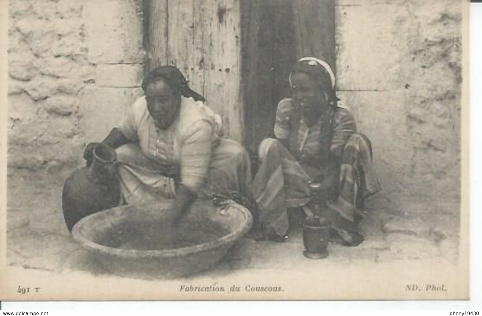 491 - ( SCENES ET TYPES )  FABRICATION DU COUSCOUS ( BON PLAN  ) ALGERIE - Szenen