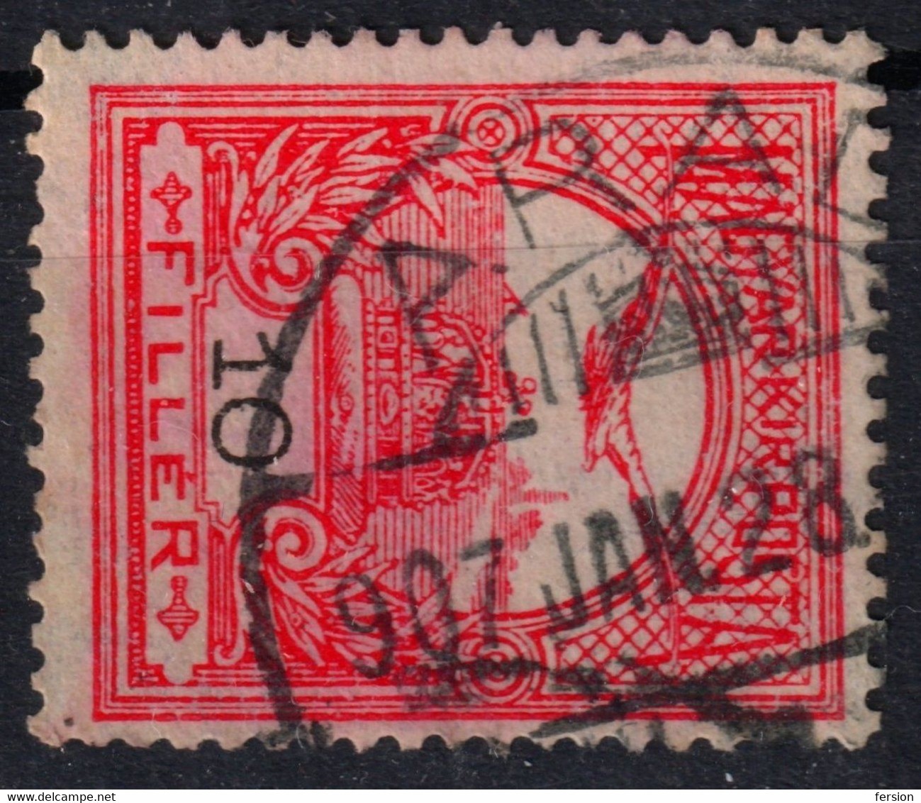 ARAD Postmark / TURUL Crown 1907 Hungary Romania Transylvania Banat ARAD County KuK - 10 Fill - Transylvania