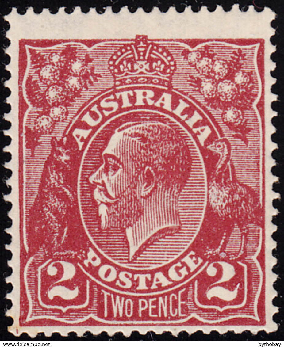 Australia 1926-30 MH Sc #70a 2p George V Red Brown Die I - Neufs