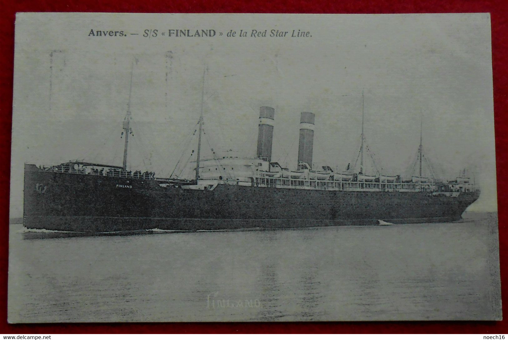 CPA 1920 Anvers - Steamer Ship "Finland" De La Red Star Line - Steamers