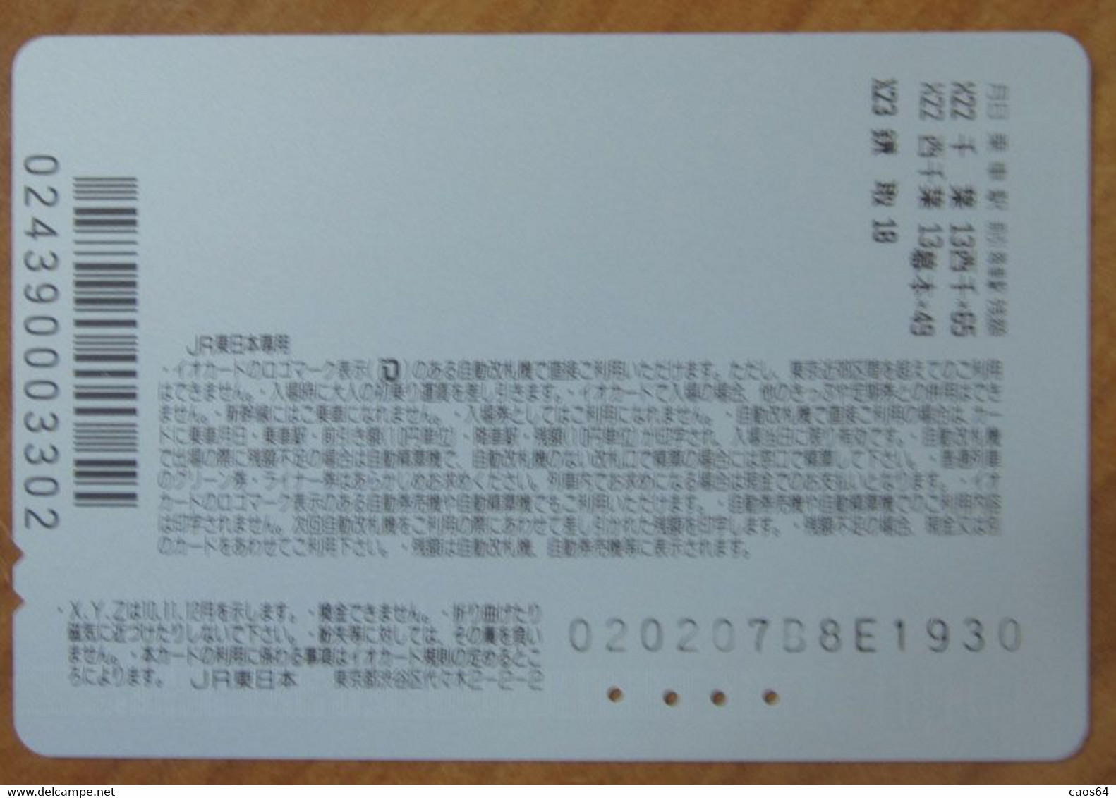 GIAPPONE Ticket Biglietto Treni - Arte Painting Cavalli Horse Railway  IO Card 1.000 ¥ - Usato - Mondo