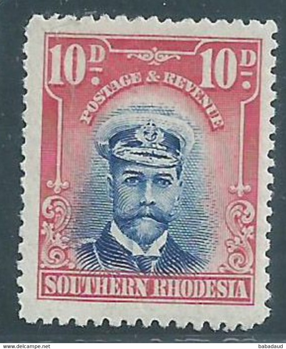 Southern Rhodesia, GVR, Admiral, 1924, 10d,  MH * - Southern Rhodesia (...-1964)