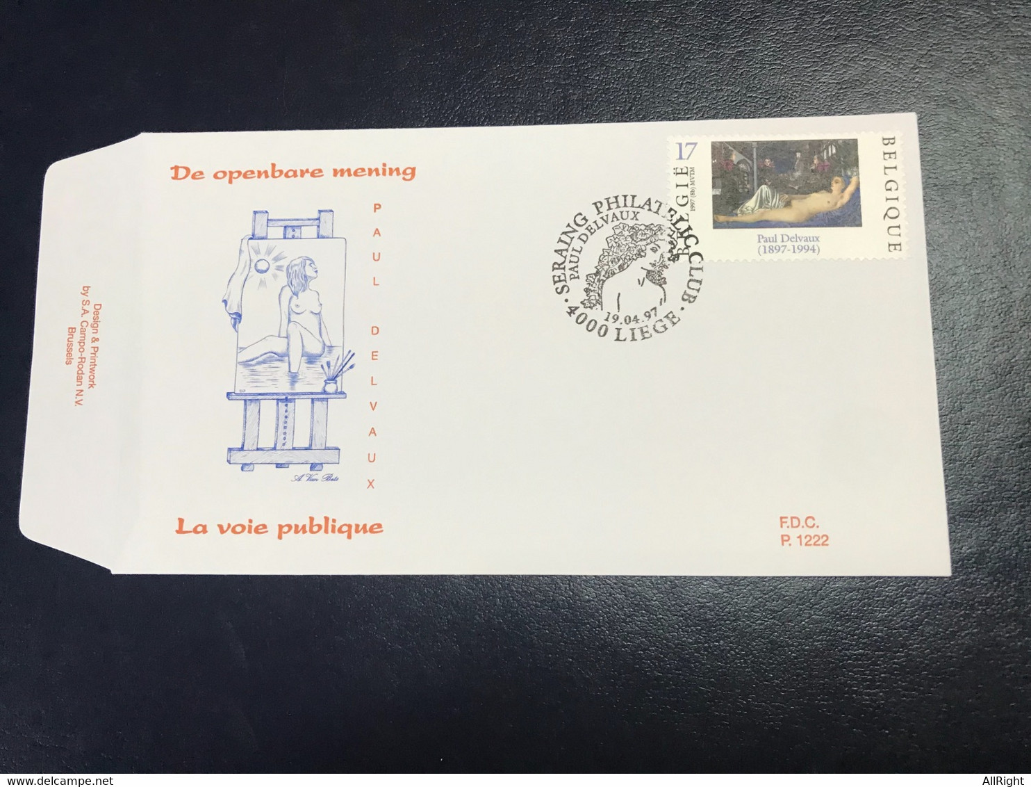 FDC  1221 / 1223 PAUL DELVAUX Peintre Belge   T Nos 2899 / 2701 PRIX 7,00 € - 1991-2000