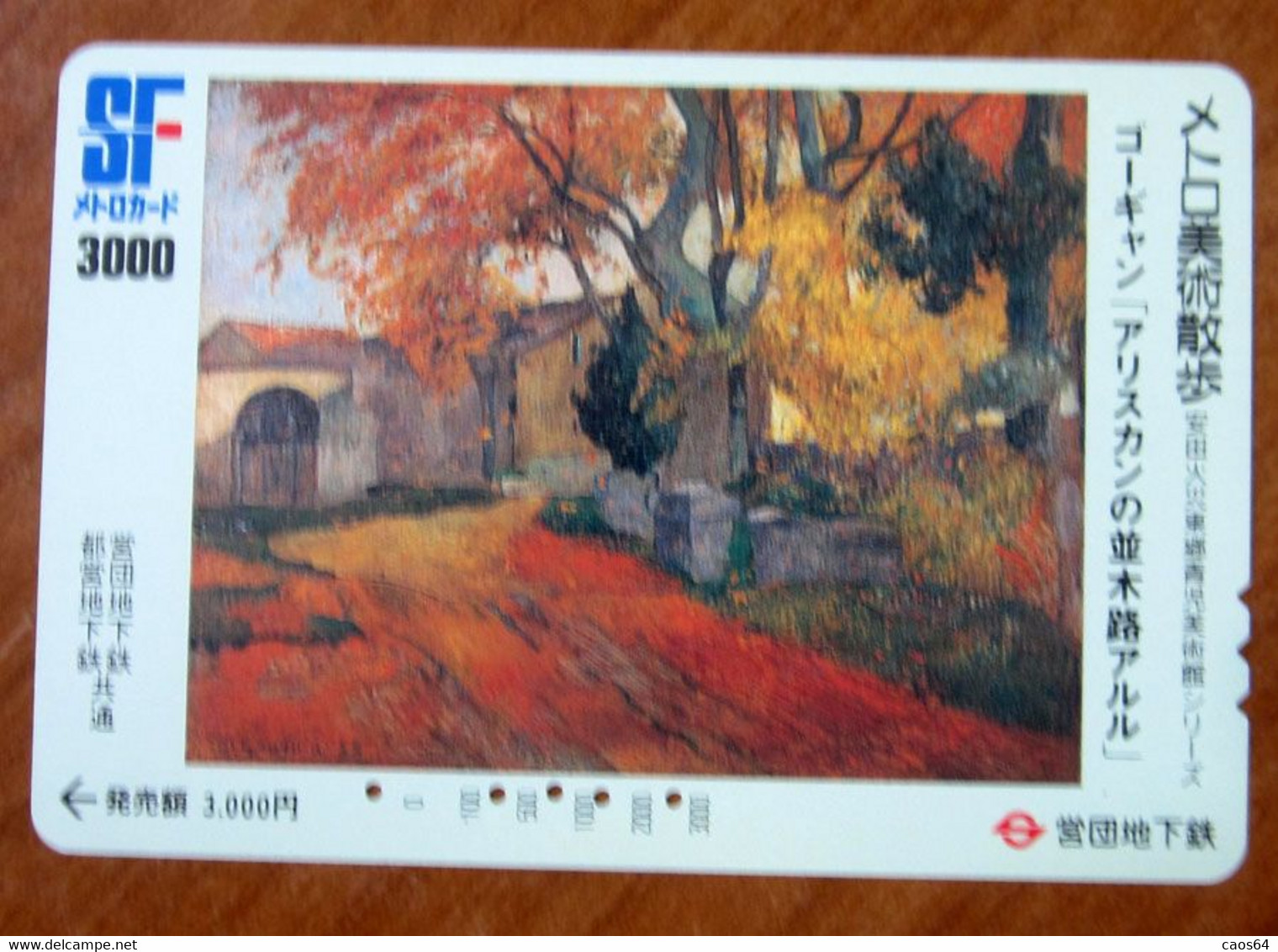 GIAPPONE Ticket Biglietto Treni Metro Bus - Arte Painting  Railway SF Card 3000 ¥ - Usato - Welt