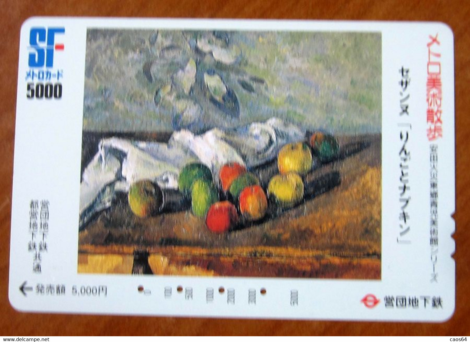 GIAPPONE Ticket Biglietto Treni Metro Bus - Arte Frutta Painting  Railway SF Card 5000 ¥ - Usato - Wereld