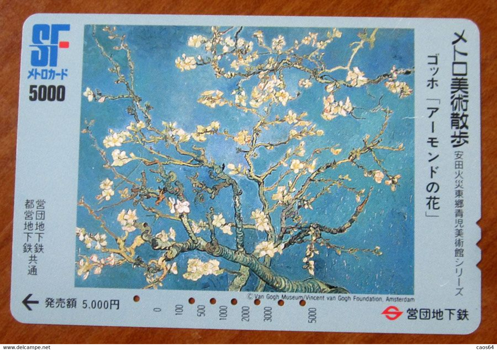 GIAPPONE Ticket Biglietto Treni Metro Bus - Arte Fiori Painting  Railway SF Card 5000 ¥ - Usato - Mundo