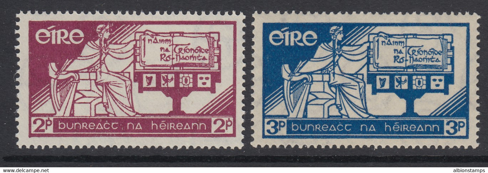 Ireland, Scott 99-100 (SG 105-106), MLH - Unused Stamps