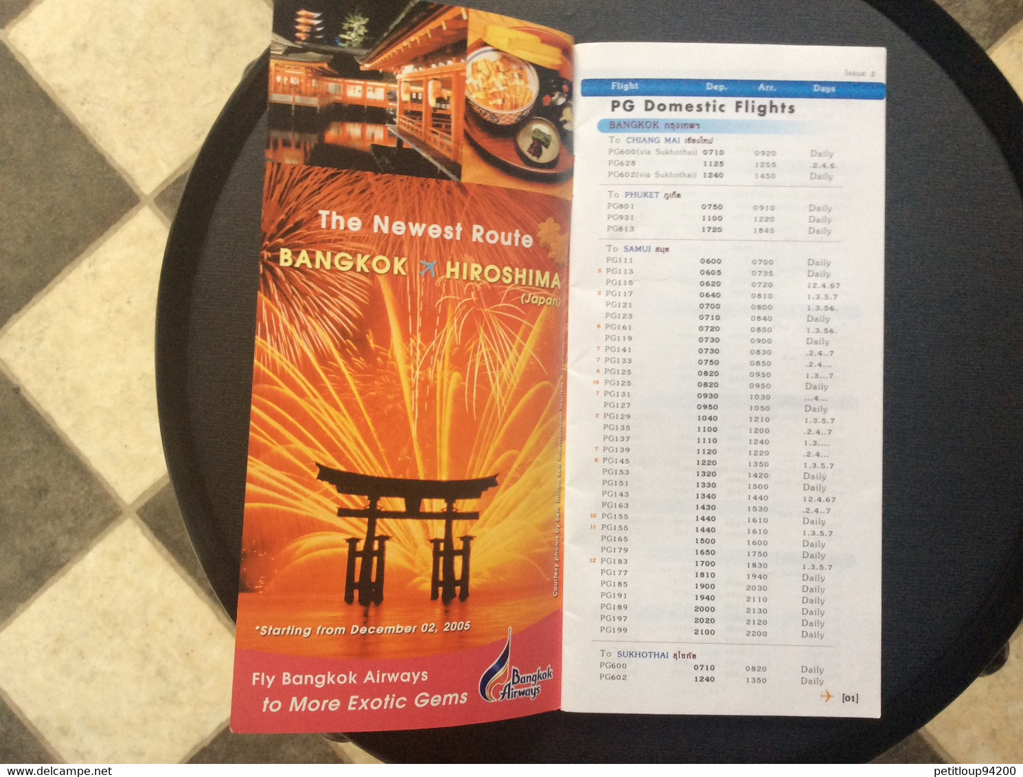 BANGKOK AIRWAYS  Winter Timetable 2005 - Horarios