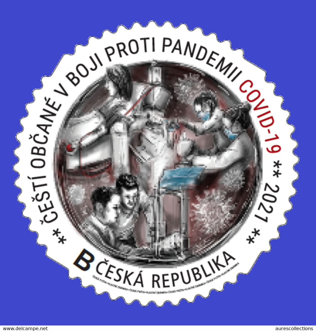 CZECH REPUBLIC TCHEQUE 2021 - STRIP 5v - OWN STAMPS - JOINT ISSUE - COVID-19 PANDEMIC PANDEMIE CORONA CORONAVIRUS - MNH - Emisiones Comunes