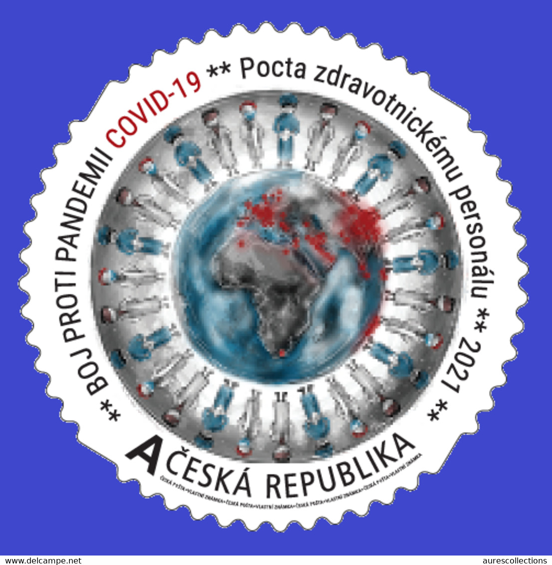 CZECH REPUBLIC TCHEQUE 2021 ¤ TOP STRIP 5v ¤ OWN STAMPS - JOINT ISSUE COVID-19 PANDEMIC PANDEMIE CORONA CORONAVIRUS MNH - Emissioni Congiunte