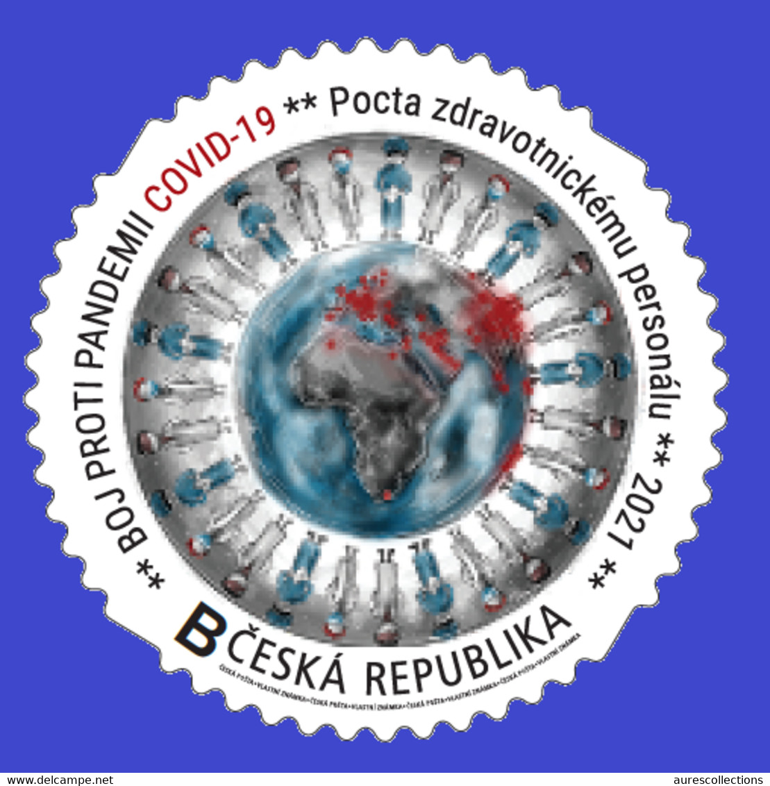 CZECH REPUBLIC TCHEQUE 2021 ¤ TOP STRIP 5v ¤ OWN STAMPS - JOINT ISSUE COVID-19 PANDEMIC PANDEMIE CORONA CORONAVIRUS MNH