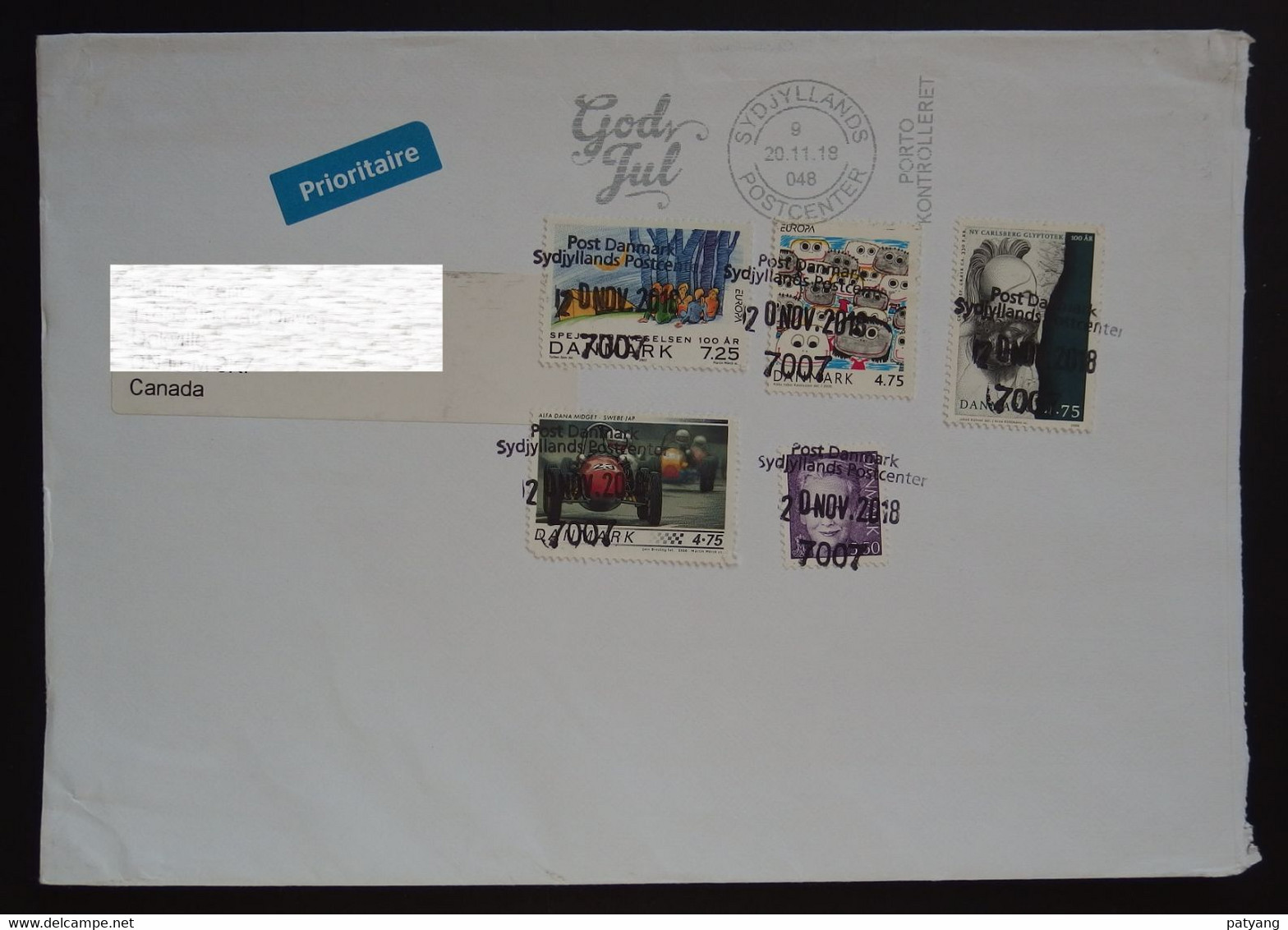 2018 Denmark To Canada Cover - Lettere