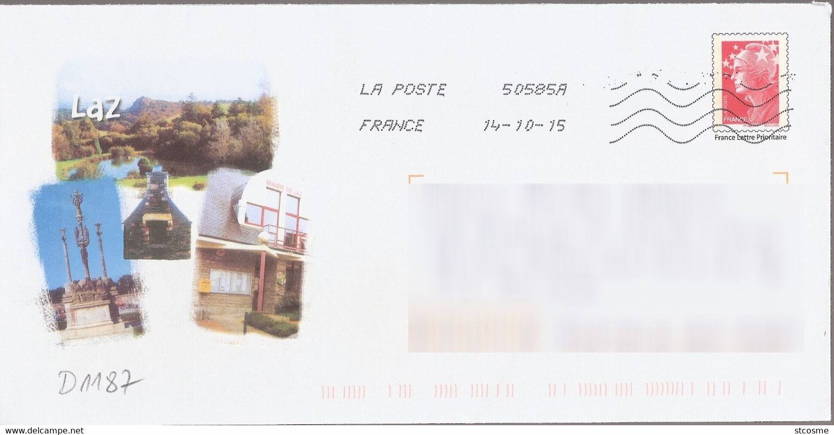 D1187 - Entier / Stationery / PSE - PAP BEAUJARD - Laz , Finistère  - Agrément 809 - G4S/08R342 - PAP: Aufdrucke/Beaujard