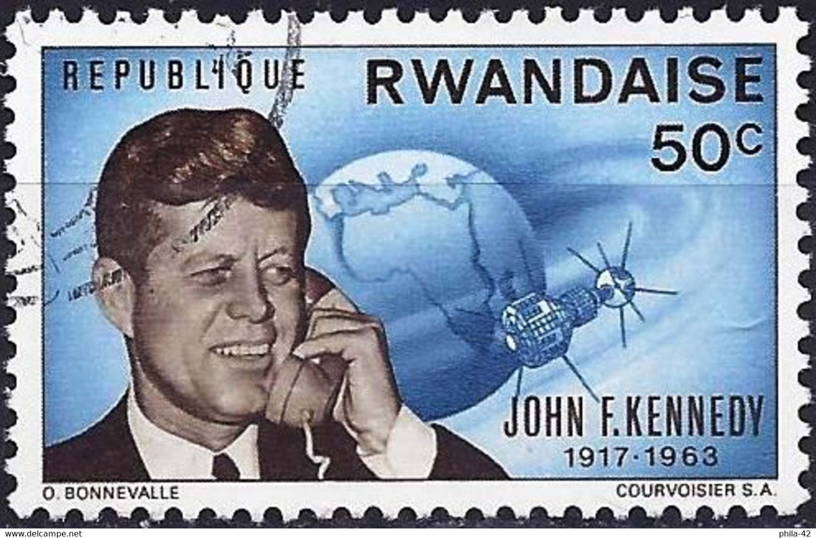 Rwanda 1965 - Mi 131 - YT 124 ( John Fitzgerald Kennedy ) - Used Stamps