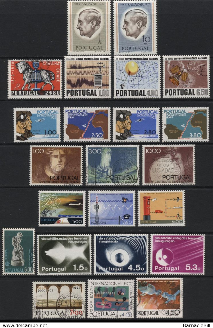 Portugal (38) 1971 - 1975. 23 Different Stamps. Mint And Used. - Otros & Sin Clasificación